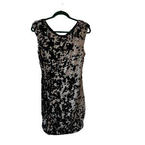 Aiden Mattox Women's Holiday Black and White Sequined Cocktail Dress Size 12 New